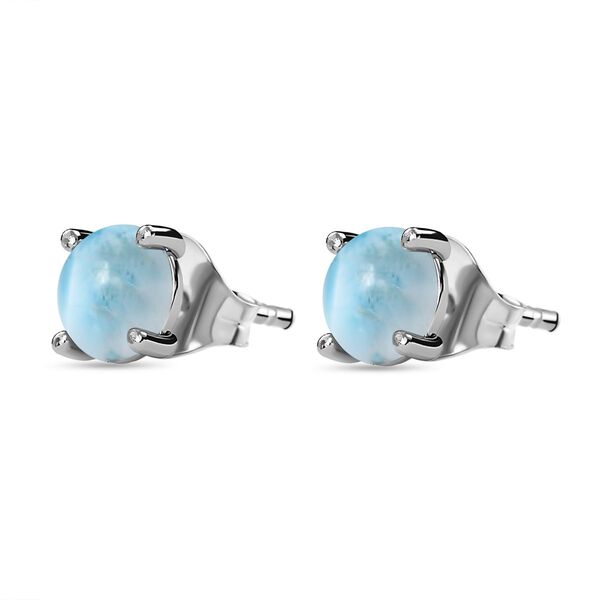 Ball Nugget Larimar Ohrringe image number 2