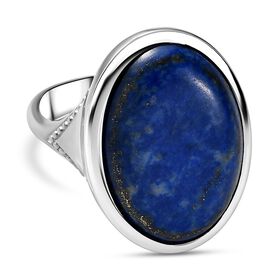 Lapislazuli Ring, Edelstahl (Größe 16.00) ca. 24.01 ct