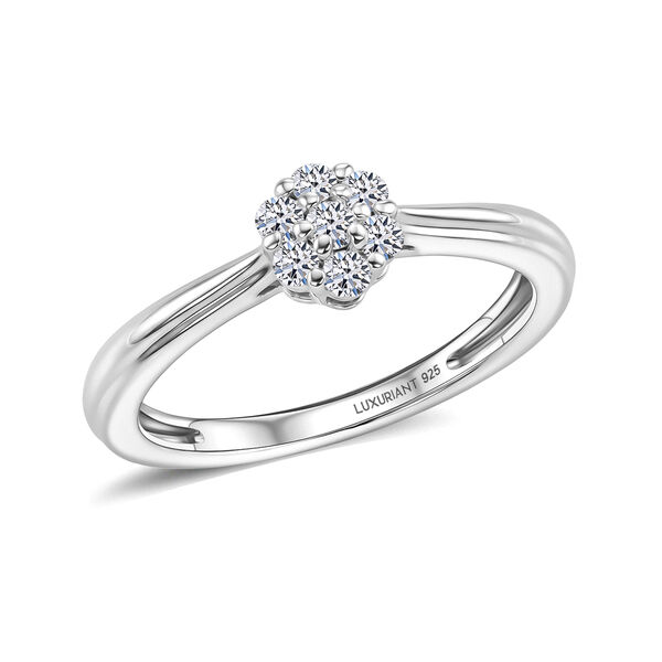 LUXURIANT SI-GH Labor Diamant Ring, 925 Silber rhodiniert - 0,20 ct. image number 3