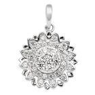 Lustro Stella - Weißer Zirkonia Anhänger, 925 Silber rhodiniert ca. 0.63 ct