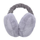 Faltbarer Kunstfell Ohrenschützer, Größe 12x20 cm, Hellgrau