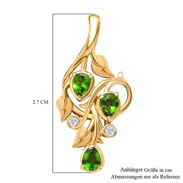 Nat&uuml;rlicher Chromdiopsid und Zirkon-Anh&auml;nger - 0,53 ct. image number 6