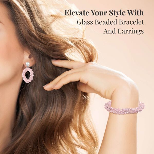 Rosa Glasperlen-Schmuckset image number 2