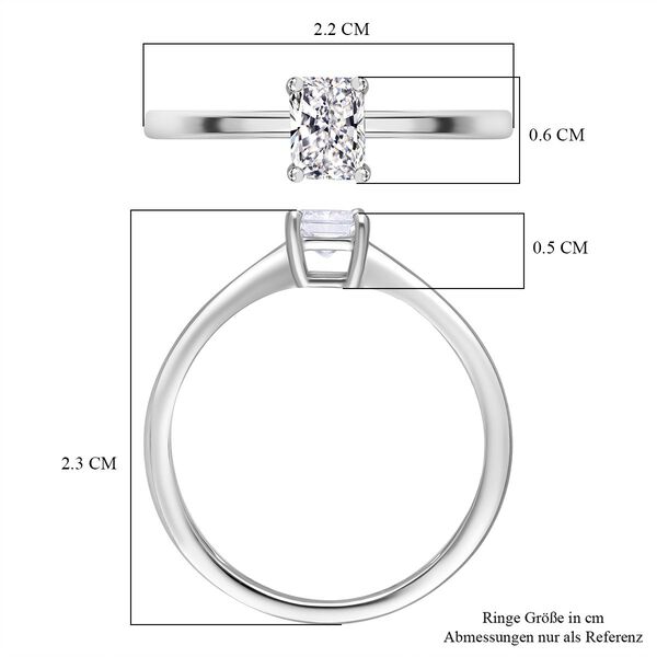 LUXURIANT DIAMOND - Lab Grown Diamant VS-EF SGL zertifiziert Ring 950 Platin (Größe 18.00) ca. 0.50 ct image number 6