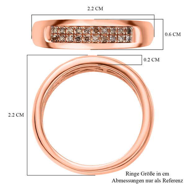 D'Joy nat&uuml;rlicher Champagner Diamant Ring - 0,10 ct. image number 7