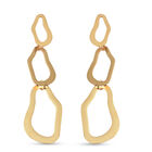 3-teilige Designer-Stil-Ohrringe, Edelstahl goldfarben