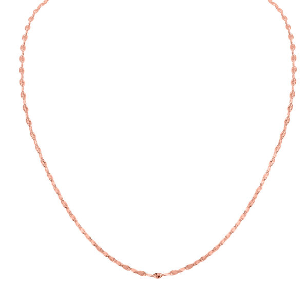 Pyramiden Konfetti-Kette, ca. 45 cm, 925 Silber ros&eacute;vergoldet, ca. 3,10g