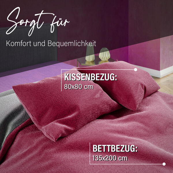 Leonardo Vicenti - Supersoft-Bettwäsche- 2tlg. Set, bordeaux image number 3