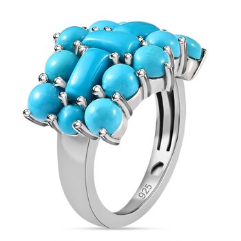 Amerikanischer, nat&uuml;rlicher Sleeping Beauty T&uuml;rkis Bootsring - 4,62 ct.