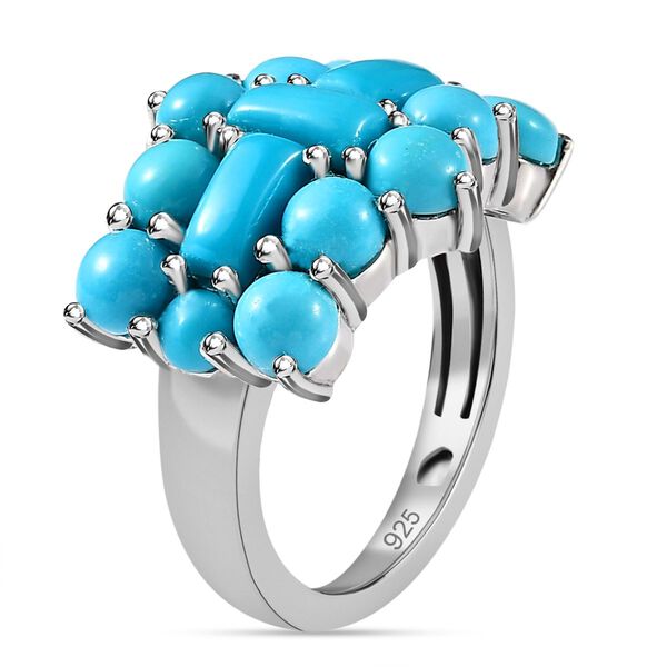 Amerikanischer, nat&uuml;rlicher Sleeping Beauty T&uuml;rkis Bootsring - 4,62 ct. image number 4