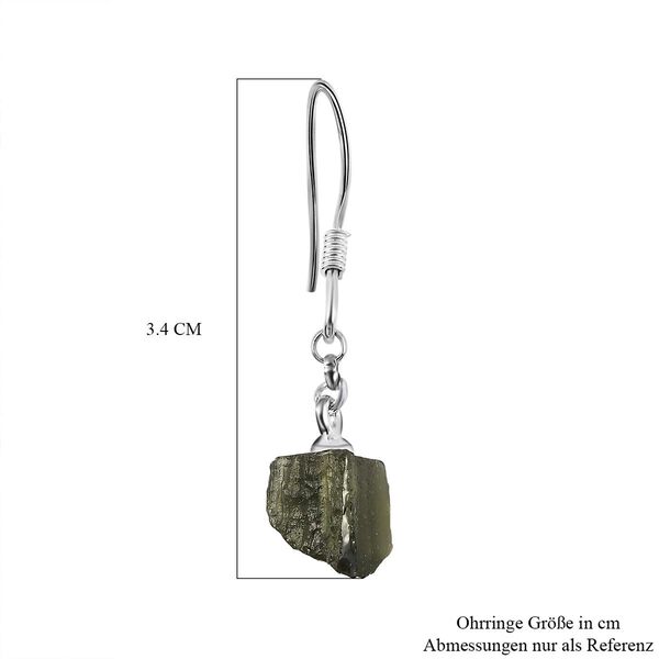 Natürliche Moldavit-Ohrringe, 925 Silber ca. 4,40 ct image number 5