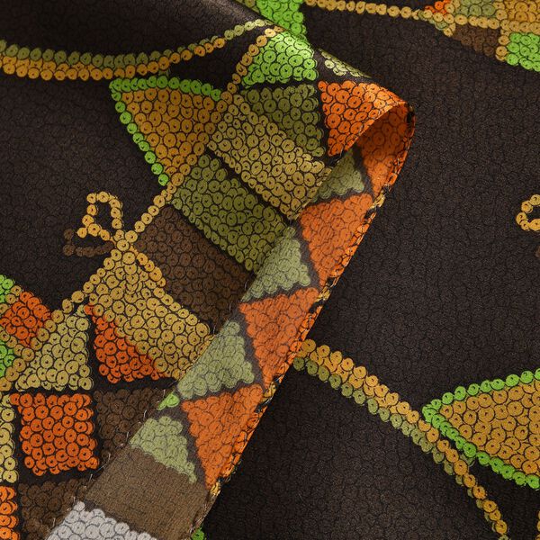 LA MAREY Maulbeerseiden Schal, Grün image number 7