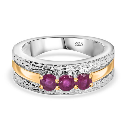Zweifarbiger afrikanischer Rubin Ring - 0,82 ct. image number 0