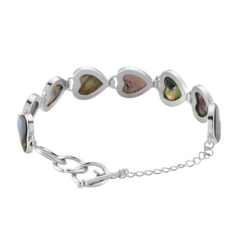 Abalone Muschel Armband cca. 19 cm mit 2.5 cm extender, Reine Legierung
