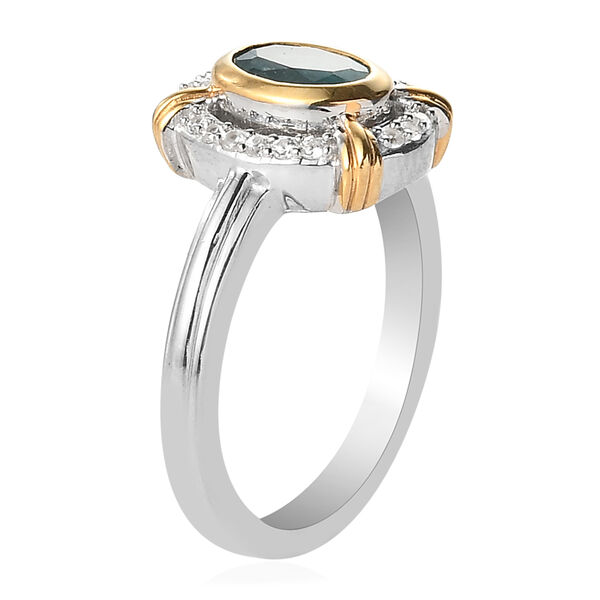 Grandidierit und Zirkon Ring 925 Silber Bicolor  ca. 0,97 ct image number 5