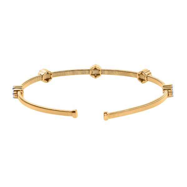 LIMITIERTE AUFLAGE - Moissanit Armreif ca. 19 cm 925 Silber 750 Gelbgold Vermeil ca. 1.20 ct image number 6