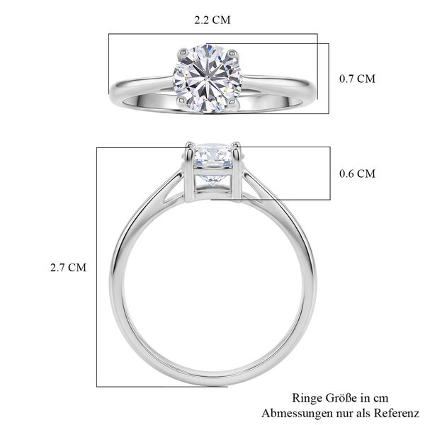 D'Joy Moissanit Ring, 925 Silber rhodiniert - 1 ct. image number 7