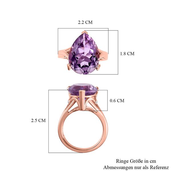 Rose De France Amethyst und Zirkon Ring - 8,13 ct. image number 6
