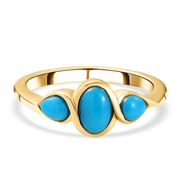 Amerikanischer, nat&uuml;rlicher Sleeping Beauty T&uuml;rkis-Ring - 0,79 ct.