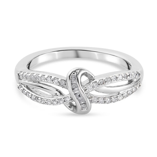 Diamant Ring 925 Silber Platin-&Uuml;berzug