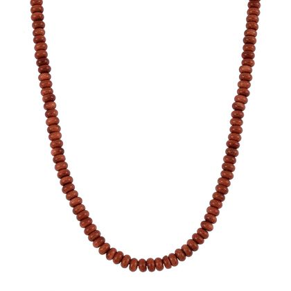 Gold Sandstein Halskette, ca. 45 cm+ 5 cm extender, Reiner Edelstahl ca. 200.00 ct