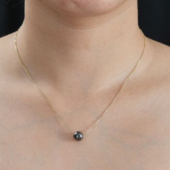 Zertifiziert und gepr&uuml;ft AAAA Tahiti Perle 45+5cm Halskette in 585 Gold