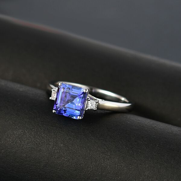 RHAPSODY AAAA Tansanit und Diamant Ring in 950 Platin - 2,09 ct. image number 2