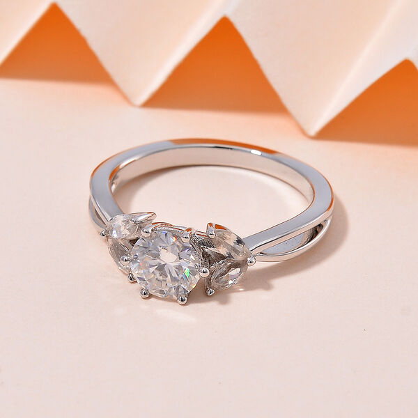 Moissanit und Zirkon Ring - 1,17 ct. image number 2