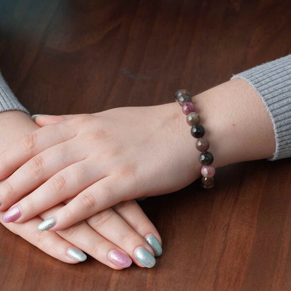 Flexibles, mehrfarbiges Turmalin-Armband, 18 cm lang, ca. 149,63 ct image number 3