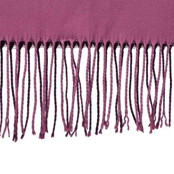 Eleganter doppelseitiger Schal mit Fransen, 68x180cm, Rosa image number 7