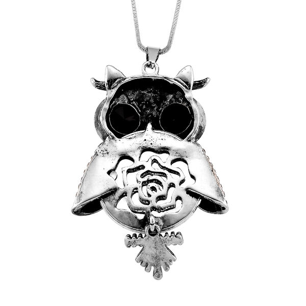 Mehrfarbiger Kristall Anh&auml;nger mit Kette ca. 63.5 cm + 5 cm Extender, Legierung, Legierung Antik-silber-Plattierung image number 4