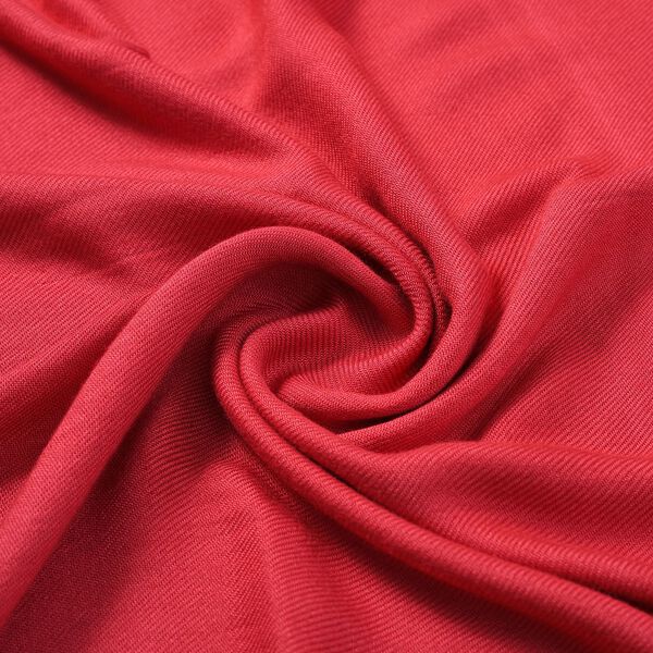 Reiner Viskose-Schal mit Fransen, 70x195cm, Fuchsia image number 6