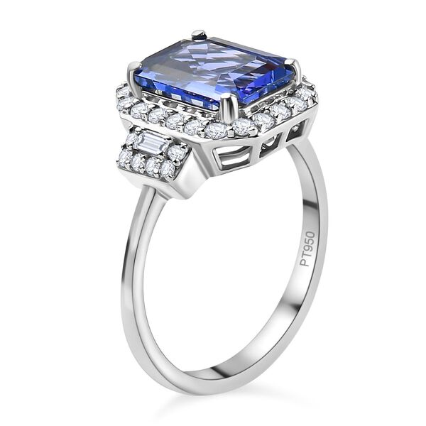 RHAPSODY AAAA Tansanit und VS EF Diamant-Ring in 950 Platin - 4,04 ct. image number 4