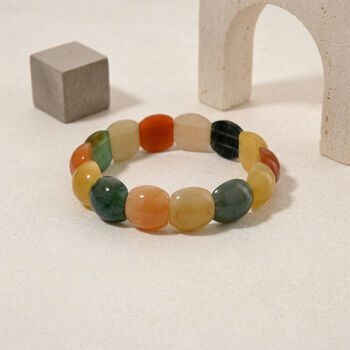 Mehrfarbiges Aventurin Armband, flexibel, a. 200.00 ct