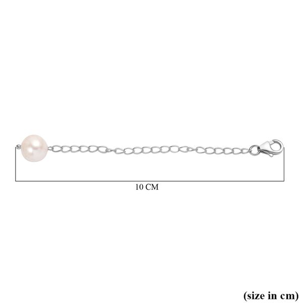 Süßwasser Perle Extender mit Karabinerverschluss, 925 Silber platiniert image number 3