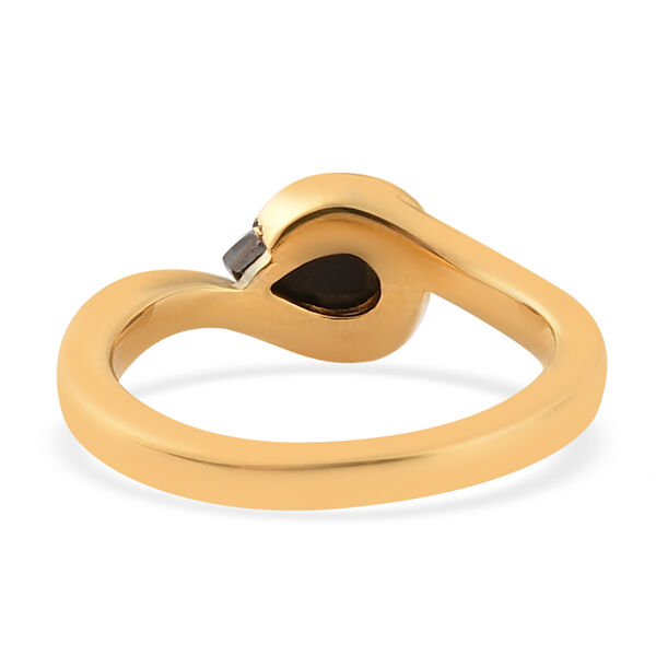 Ammolit Ring 925 Silber vergoldet  ca. 0,82 ct image number 6