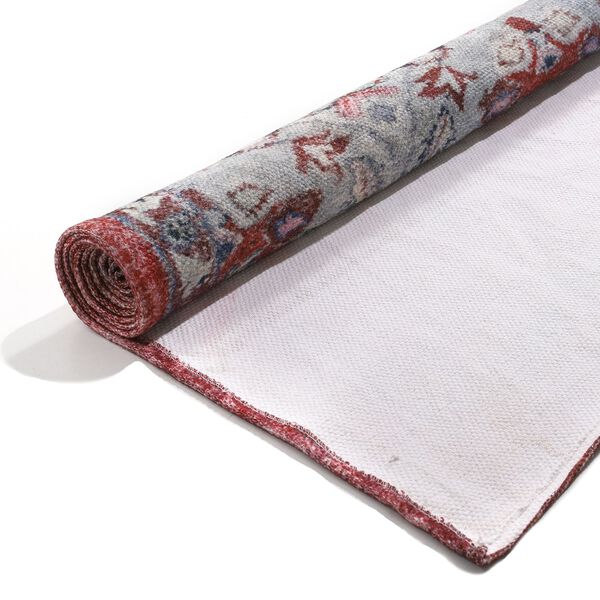 Handgefertigter Digitaldruck-Teppich, rot und weiß image number 7