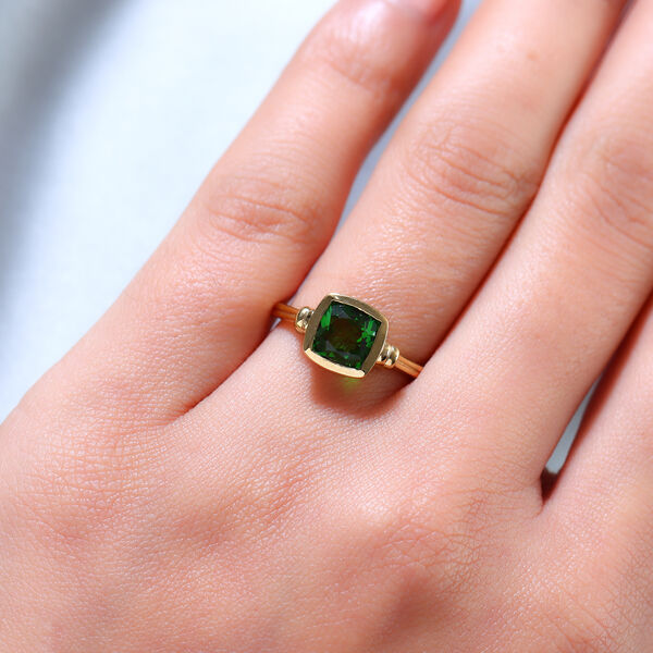 Triplett Quarz Solit&auml;r Ring 925 Silber vergoldet image number 3