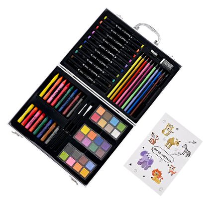 LIVMORE K&uuml;nstler Malset 84 teilig in Aufbewahrungskoffer 30 x 25 cm, Mherfarbig