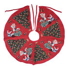 Weihnachtsbaum Rock, Weihnachtsmann und Weihnachtsbaum Muster, Durchmesser 100 cm image number 1