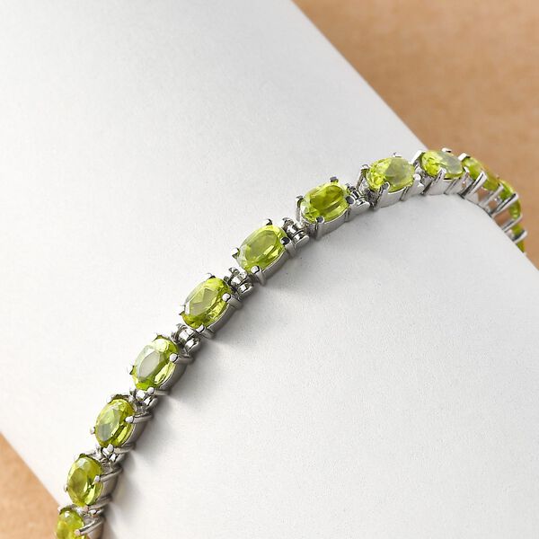 Natürliches Peridot-Armband in Silberton, 10,36 ct image number 2