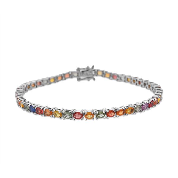 Mehrfarbiges Saphir-Armband, 20 cm - 9,68 ct.