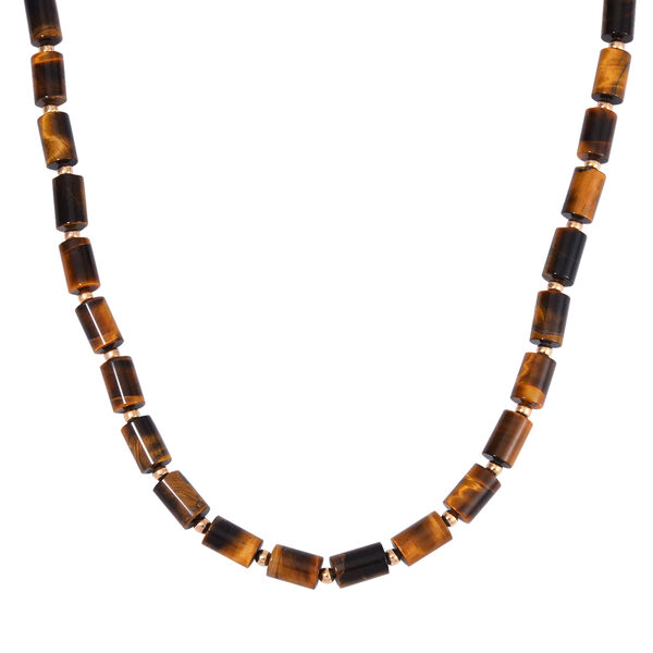 Gelbes Tigerauge Halskette ca. 45 cm Legierung Standard gelb vergoldet ca. 204,15 ct. image number 0
