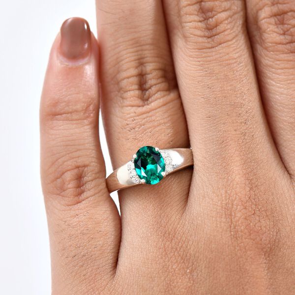 LUXURIANT AAA Labor kolumbianischer Smaragd und Labor Diamant Ring - 1,43 ct. image number 3