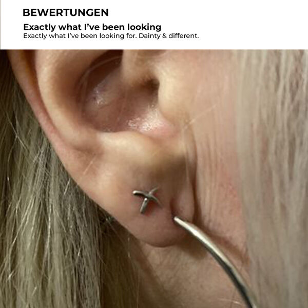 Molto Kiss Stacking Ohrstecker in rhodiniertem Silber image number 20