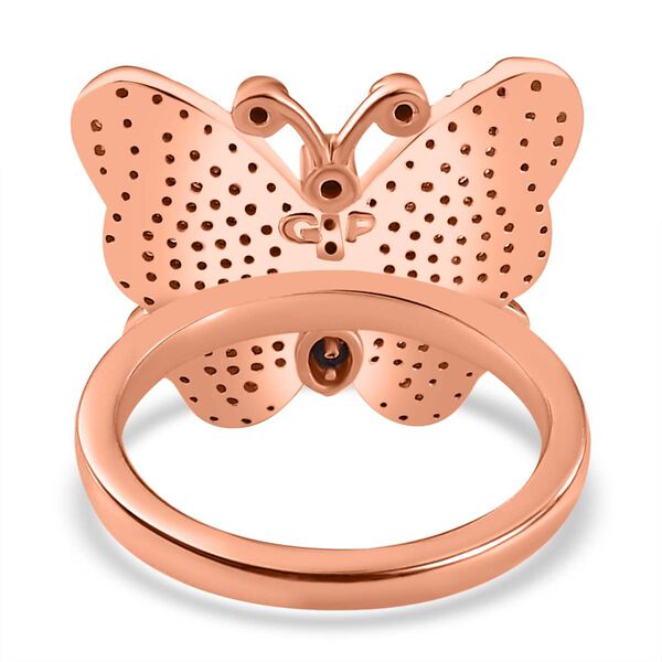 GP Kollektion Weißer Diamant Ring 925 Silber Roségold Vermeil (Größe 17.00) ca. 0.75 ct image number 6