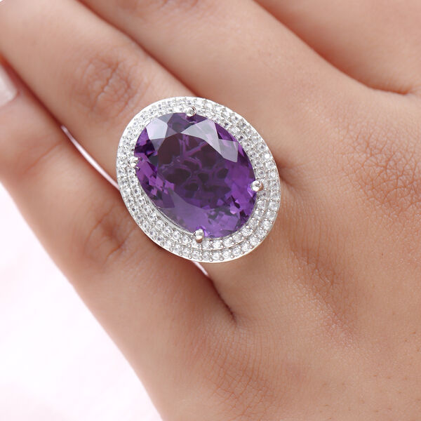 Lusaka Amethyst und Zirkon-Ring - 18,62 ct. image number 3