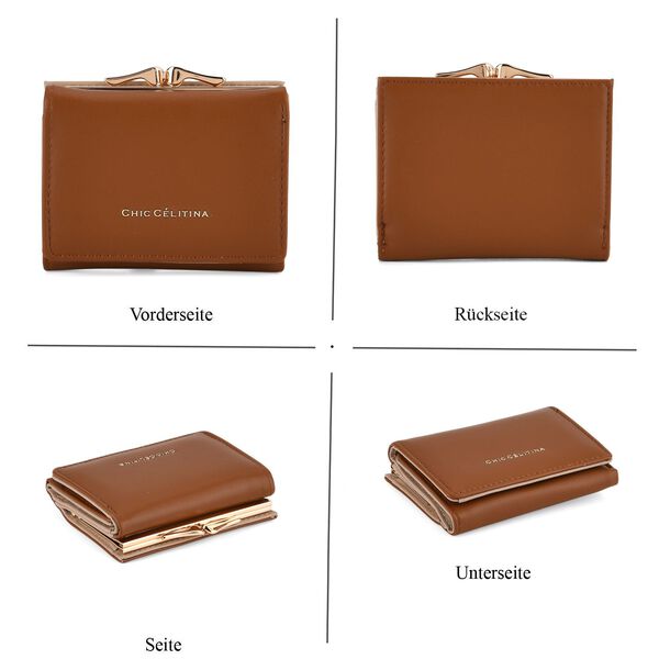 "Life style Color:Beige with brown /Profile:Set of 2 PU Crossbody Bag with wallet wall(exterior): PU  Lining(interior): polyester Pockets(exterior):clasp-1,zipped-1; Pockets(interior):zipped-2,slid-1 Pockets(exterior):clasp-1 Pockets(interior):card slot-6 image number 6