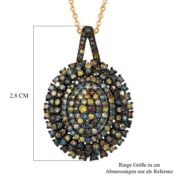 D'Joy Multi-Diamant Schmuckset ca. 50 cm 925 Silber 750 Gelbgold vermeil ca. 1.00 ct image number 3