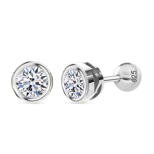 Lab Grown Diamant Ohrringe 925 Silber rhodiniert ca. 1,00 ct. image number 0